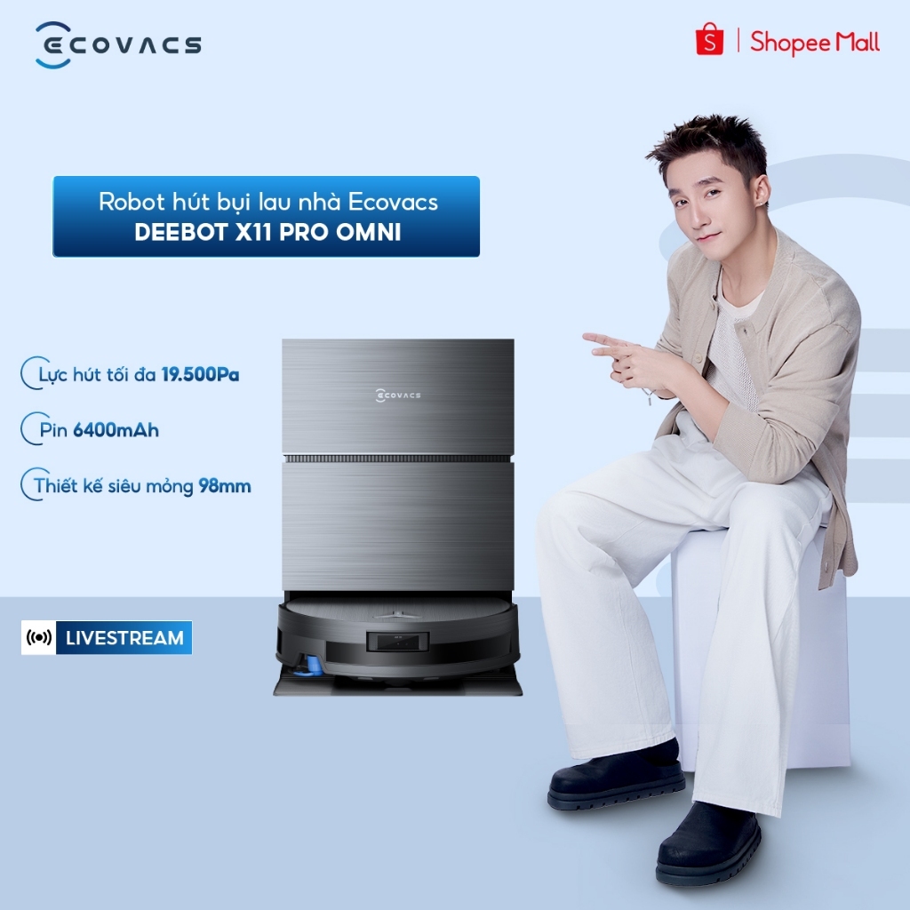 Robot hút bụi lau nhà Ecovacs DEEBOT X11 Pro Omni