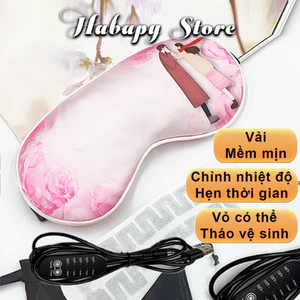 Túi chườm nóng giảm đau nhức mỏi mắt cắm điện USB vải mềm mịn