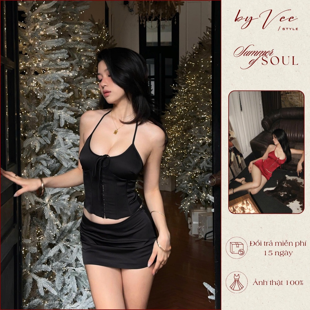 Set lụa áo 2 dây sang chảnh kèm chân váy - Spell Set - Byvee, Set lụa sang chảnh