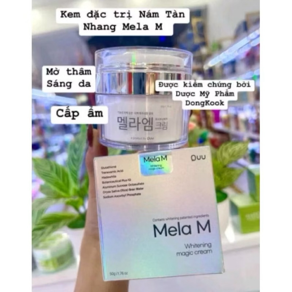 Kem nám Mela M Whitening Magic Cream,50g - hạn 2028 Hàn Quốc, trắng da, mờ nám thâm mụn tàn nhang  IS444
