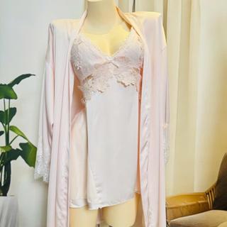V541 Choàng Váy Ngủ Nữ Chất Lụa Latin Cao Cấp Phối Ren Mềm Kèm Lót Đệm Phương Linh Underwear