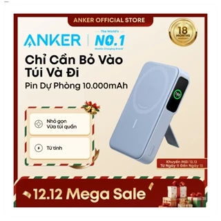 Pin dự phòng Anker A1654 MagGo  Bộ sạc  di động siêu nhanh 15W chứng nhận Qi2 Pin 10000mAh màn hình thông minh A1654