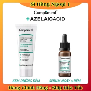 Serum và kem dưỡng giảm và ngừa mụn, mờ thâm, làm sáng da Compliment Azelaic Acid 27ml của Nga