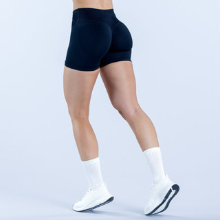 Quần short tập gym nữ cạp chéo nâng mông - Quần đùi thể thao dệt kim co giãn hack dáng (viqn)