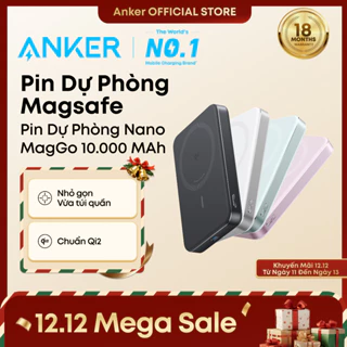 [New] Pin dự phòng Anker MagGo Power Bank siêu mỏng 10000mAh từ tính, bộ sạc di động được chứng nhận Qi2 15W A1664