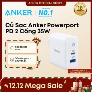 Anker A2636 Powerport PD2 35W PD (20W-Max) PIQ2.0(15w-Max)Sạc USB-C-USB A2636