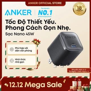 Anker sạc Nano 45W Type C Sạc nhanh, phích cắm nhỏ gọn và có thể gập lại USB C Charger A2692/B2692