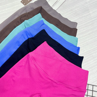 Quần legging tập gym nữ cạp chéo nâng mông - Quần dài thể thao dệt kim co giãn hack dáng (viqd)