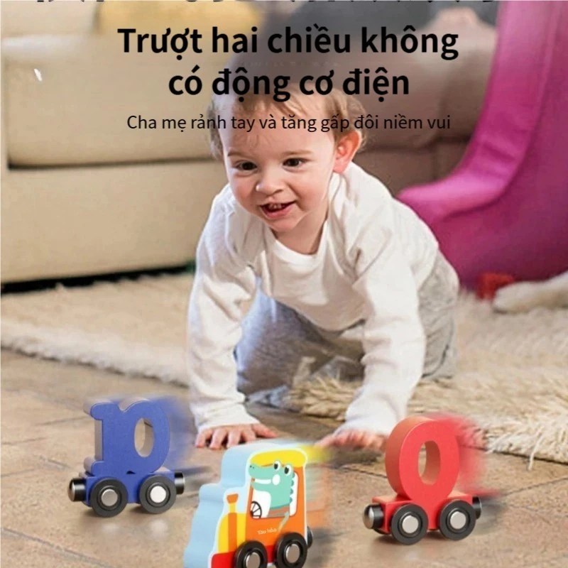 Đồ Chơi Đoàn Tàu Số Nam Châm 12 Toa Số Kích Thích Sáng Tạo Và Phát Triển Tư Duy Cho Trẻ