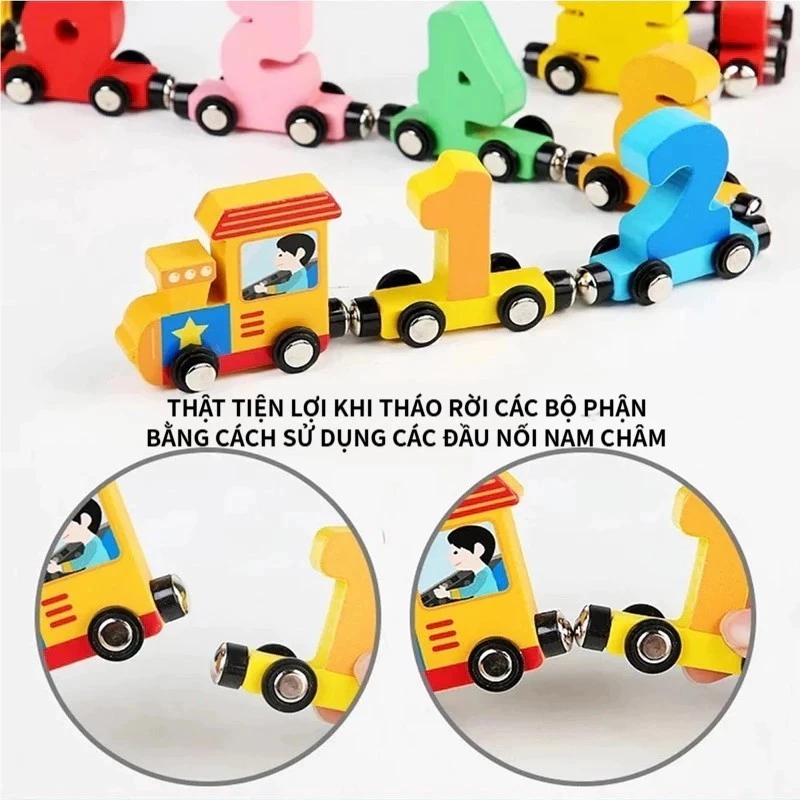 Đồ Chơi Đoàn Tàu Số Nam Châm 12 Toa Số Kích Thích Sáng Tạo Và Phát Triển Tư Duy Cho Trẻ