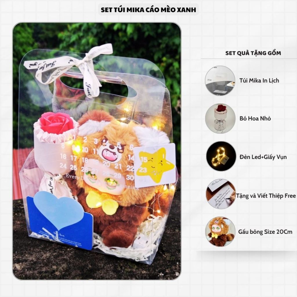 Túi Set Quà Tặng Gấu Bông Bé Ba Dễ Thương Quà Tặng Cho Bé, Trẻ Em, Bạn Gái Dịp Sinh Nhật, Ngày Lễ ,Noel