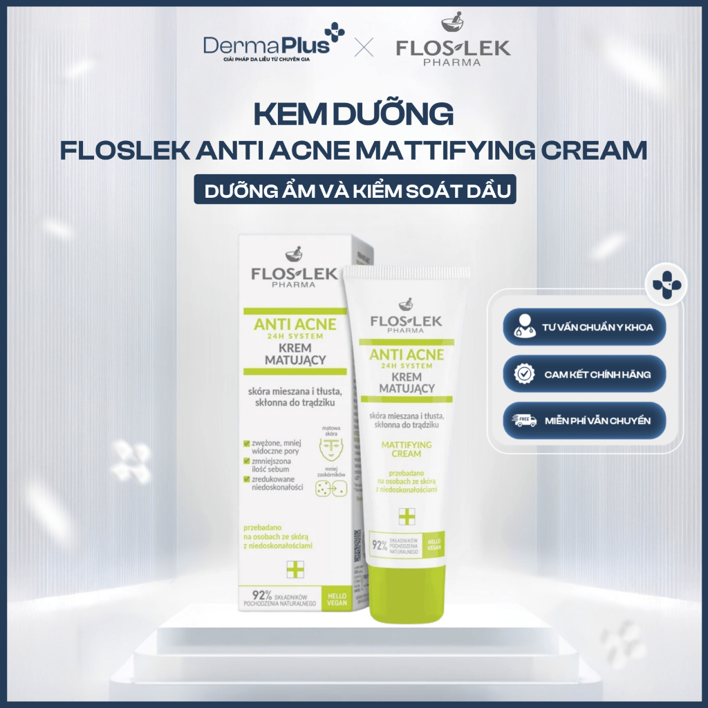 [HÀNG NHẬP KHẨU] Kem Dưỡng Ẩm Và Kiểm Soát Dầu Floslek Anti Acne ...