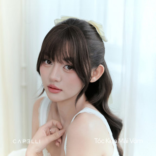 Tóc Kẹp Mái Giả CAPELLI Mái Vòm Thưa Mai Dài Dệt Thủ Công Từ Tóc Thật