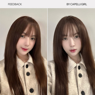 Tóc Kẹp Mái Giả CAPELLI Mái Vòm Thưa Mai Dài Dệt Thủ Công Từ Tóc Thật