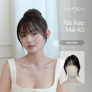 Tóc Kẹp Mái Thưa 4D CAPELLI Premium Siêu Da Đầu Dệt Thủ Công Từ Tóc Thật - Phiên Bản Update Tự Nhiên Vượt Trội