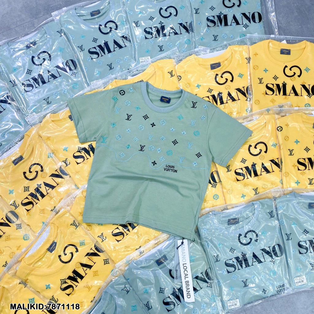 Áo Phông Nam Nữ Thêu Logo Màu Sắc Siêu Đẹp - Áo Thun Bé Trai Chất Cotton 5 Màu Cao Cấp