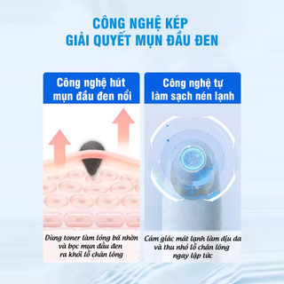 Máy Hút Mụn DOCO Đa Năng Hút Mụn Đầu Đen, Mụn Cám, Nang Lông, Giúp Loại Bỏ Bã Nhờn Hiệu Quả, An Toàn