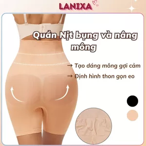 Quần Gen Nịt Bụng thon gọn eo nâng mông-Quần lót định hình lưng cao có thanh chống cuộn LANIXA N3956