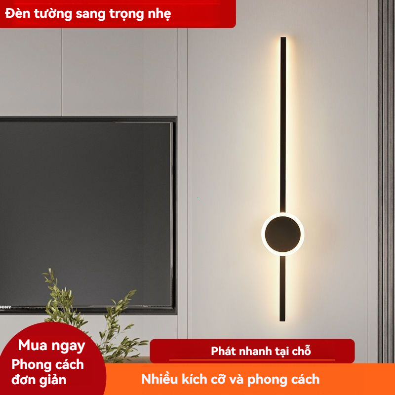 Mới Long Strip Acrylic tường ánh sáng lưới đỏ phòng ngủ đèn ngủ phòng khách TV nền tường cầu thang Led tường ánh sáng