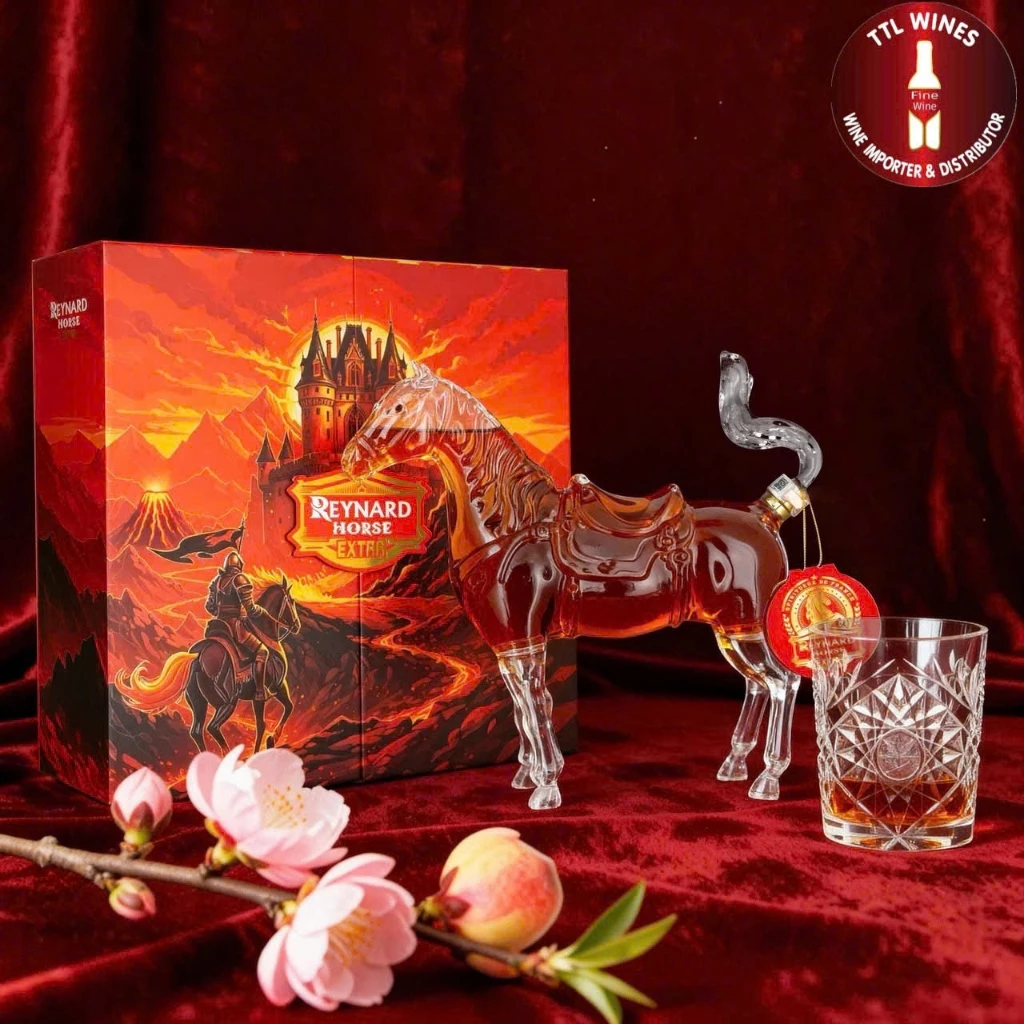 Set Rượu Pháp Reynard Horse XO Extra