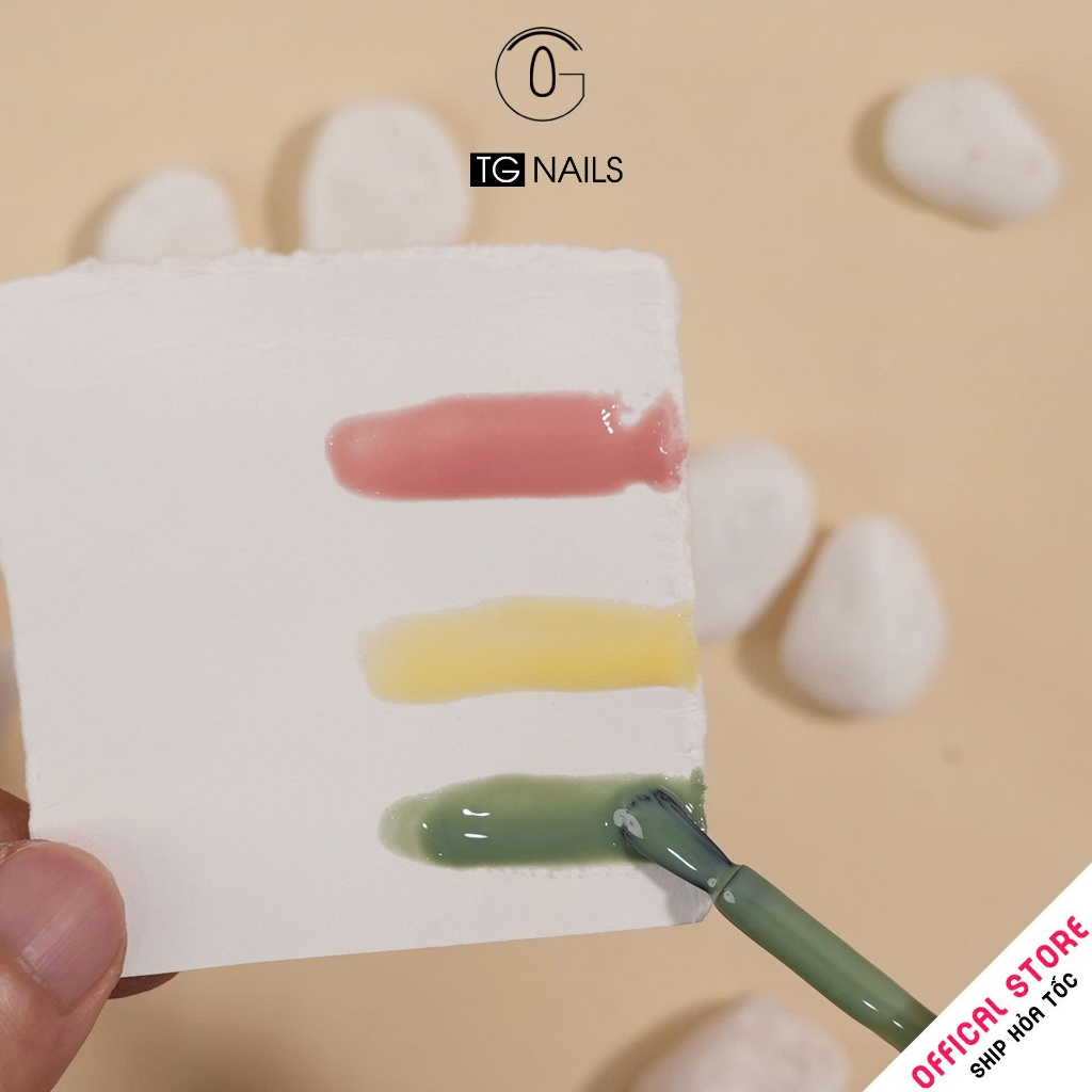 Set sơn gel 6 màu thạch đục hãng TG tone pastel cọ tròn