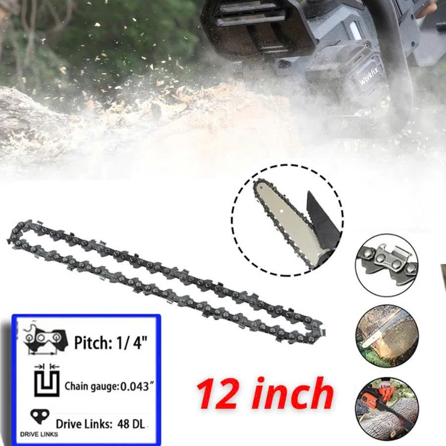 Dây cưa xích 8 inch 12 inch chất liệu hợp kim thép không han rỉ, Dùng cho Workfix Boshun