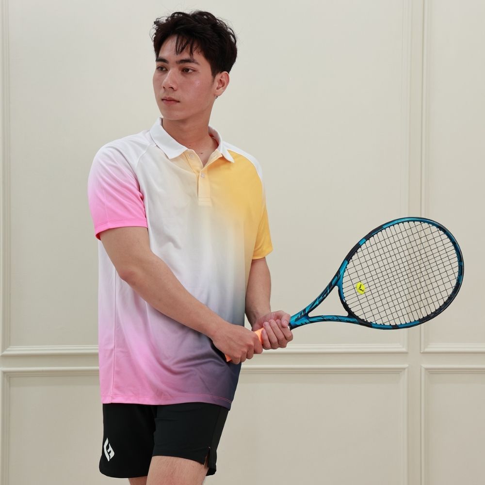 Áo polo thể thao nam HG thoáng khí co giãn phù hợp chơi pickleball tennis golf tiện dụng A25PO-M.