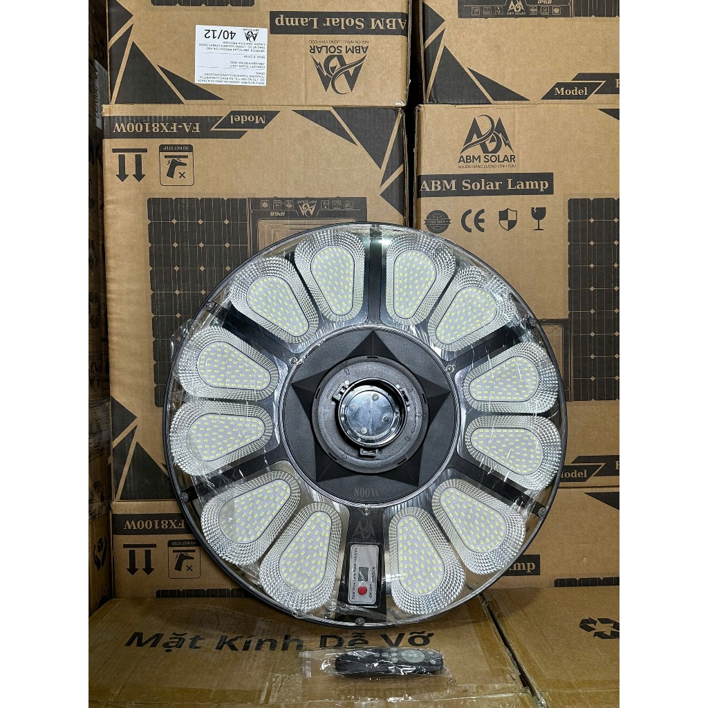 [800W] Đèn Năng Lượng Mặt Trời UFO Hoa Cúc 800W, Chống Nước IP68, Nhựa ABS Cao Cấp, Chiếu Sáng Sân Vườn, Ao Hồ ABM Solar