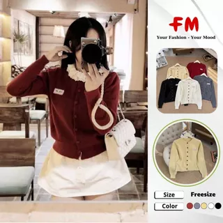 Áo Len Nữ Tay Dài FMSTYLE SHOP - 7 Nút Bọc Trơn Thanh Lịch Thời Trang Hàn Quốc 25120335