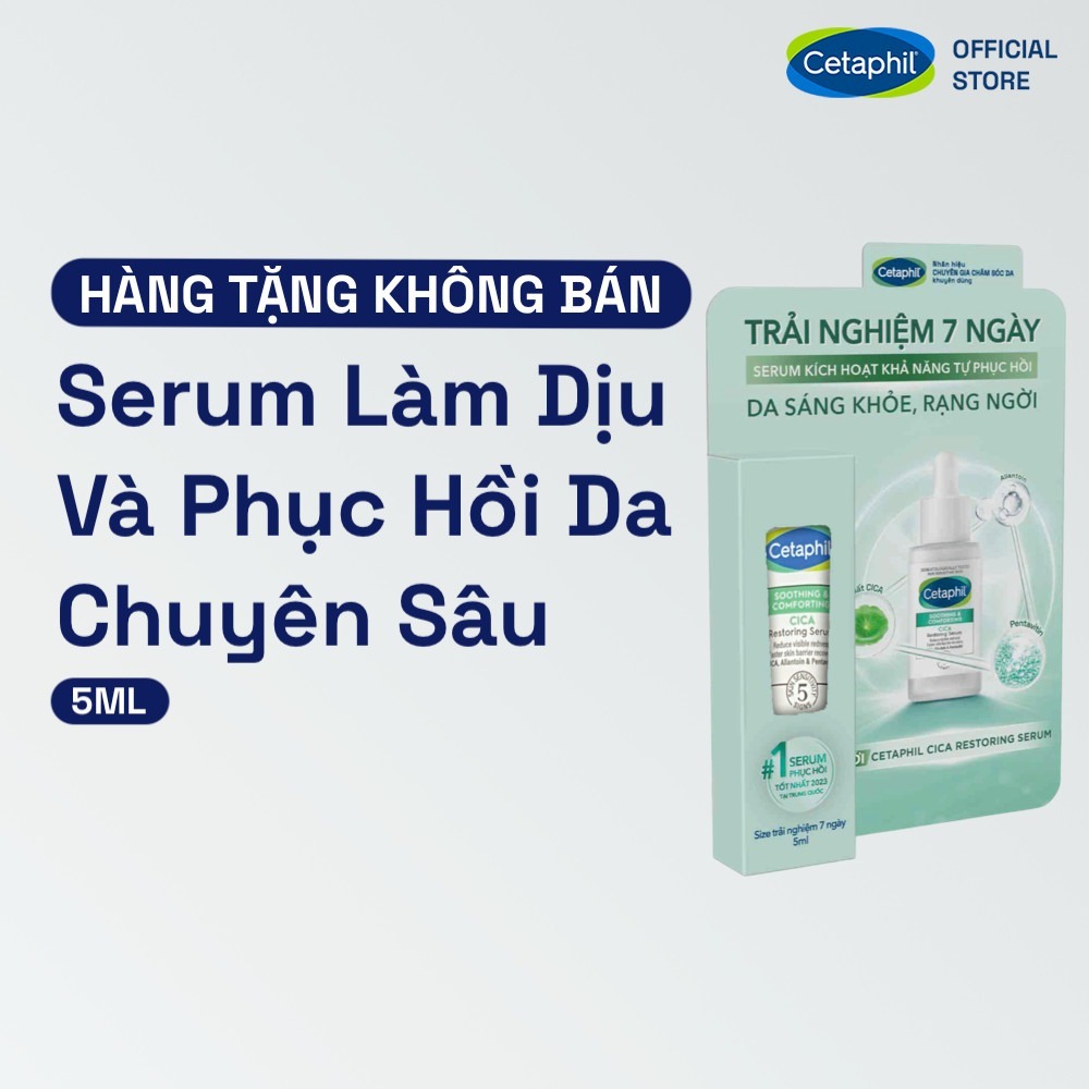 [GIFT]  Bộ 06 tinh chất giúp làm dịu và phục hồi da chuyên sâu Cetaphil Soothing and Comforting Cica Restoring Serum 5ml