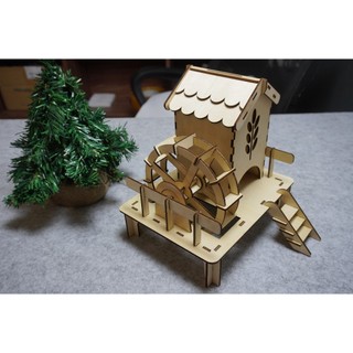 HDLaser mô hình nhà lắp ghép DIY-home HDH005(20x22x22cm)