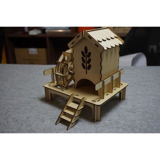 HDLaser mô hình nhà lắp ghép DIY-home HDH005(20x22x22cm)