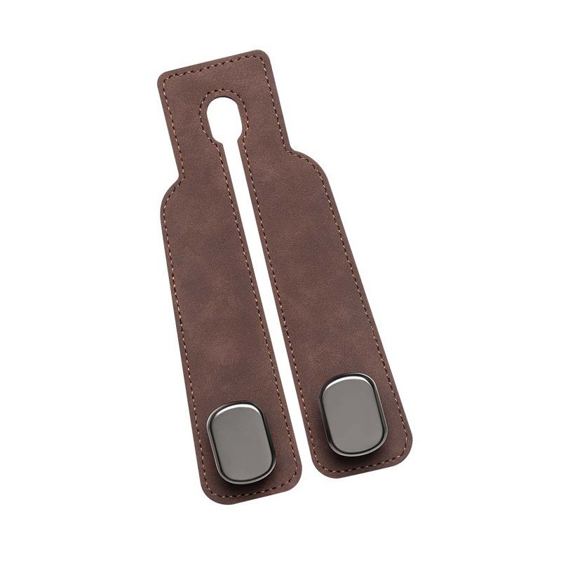 Móc treo đồ da lộn 2 đầu gắn ghế ô tô phù hợp nhiều dòng xe