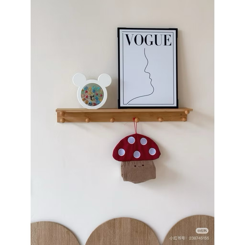 Túi Treo Khăn Giấy Hình Nấm Maika Decor Vải Nhung Gân Dễ Thương, Decor Phòng Ngủ, Bàn Làm Việc, Ô Tô Tiện Lợi ( Sẵn)