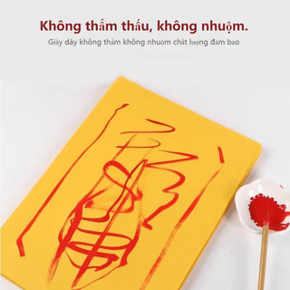Combo 4 Món Hoạ Phù Thư Pháp Dung Dịch Chu Sa Bút Chu Sa Hoạ Phù Thư Pháp + 100 Tờ Giấy Hoàng Chỉ