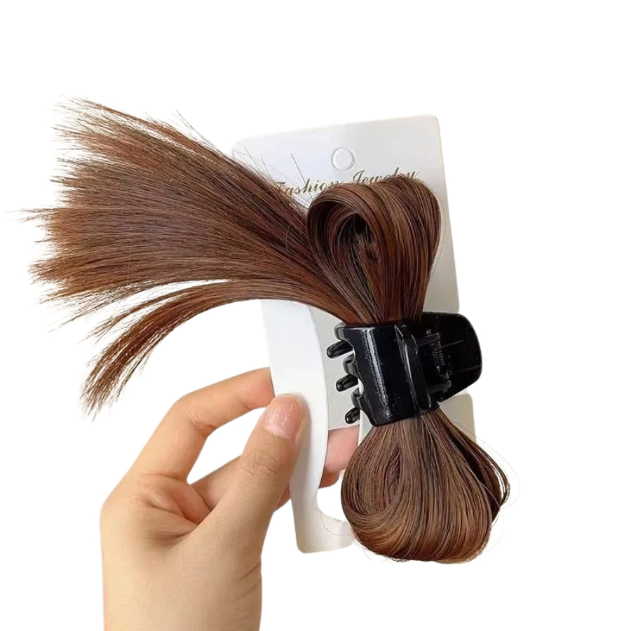 Kẹp tóc giả búi Hàn Quốc Kẹp tóc giả búi nửa đầu hình nơ Kẹp tóc giả hot trend