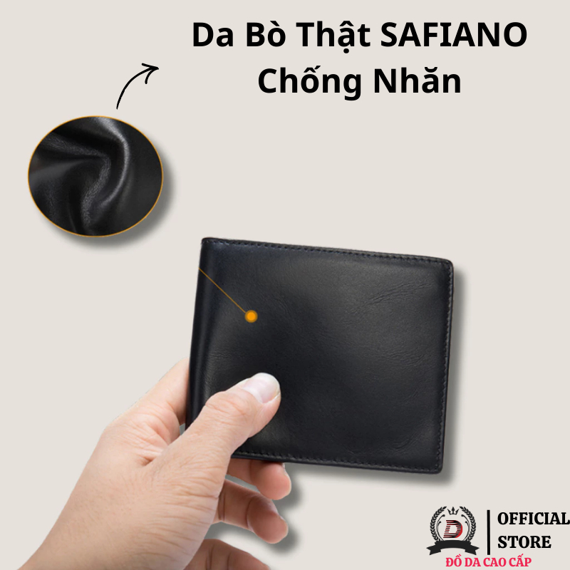Ví Nam Da Bò Cao Cấp Nhiều Ngăn, Ví Da Nam Dáng Ngang Màu Đen, Nâu Thời Trang Đựng Card - Classic Leather
