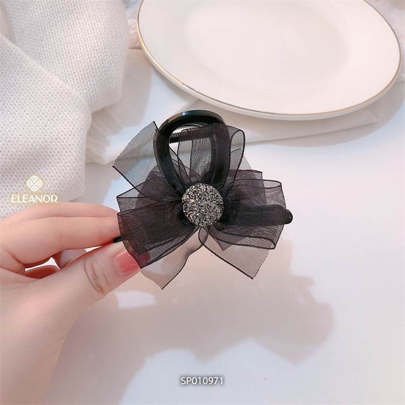 Kẹp tóc nữ càng cua Eleanor Accessories hình nơ sang trọng phụ kiện tóc kẹp tóc nơ tiểu thư 10971