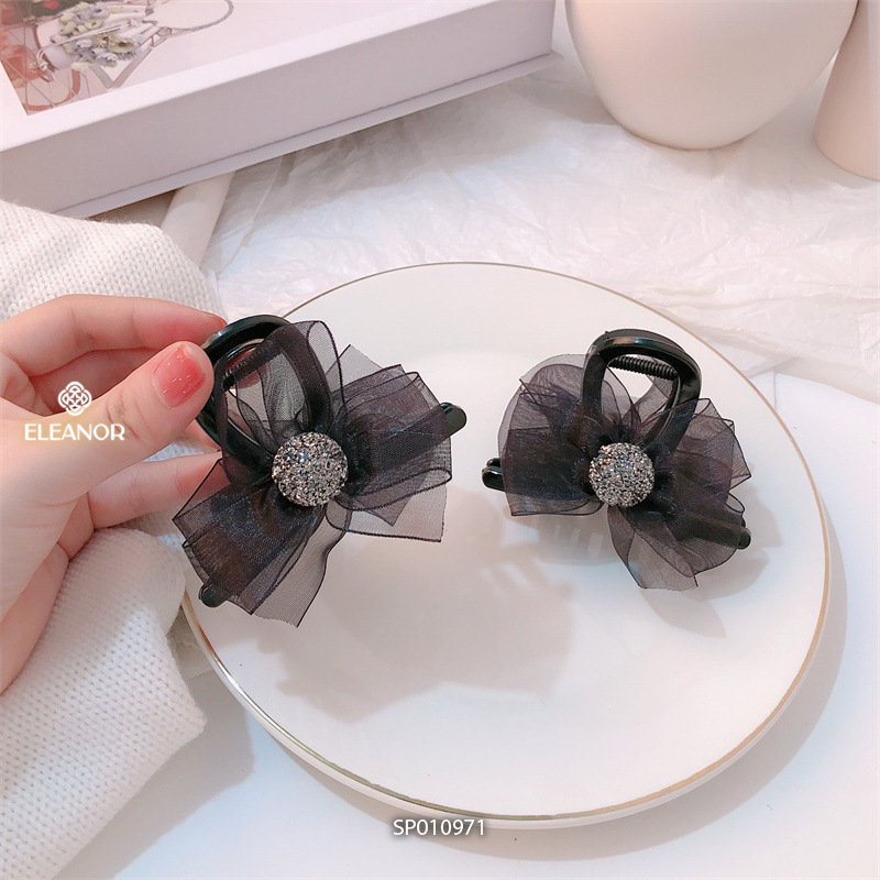 Kẹp tóc nữ càng cua Eleanor Accessories hình nơ sang trọng phụ kiện tóc kẹp tóc nơ tiểu thư 10971