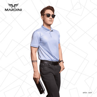 ÁO POLO NAM MARDINI VẢI COOL POLY MỀM MÁT HOẠ TIẾT KIM CƯƠNG MÀU XANH DIAMOND TRẺ TRUNG MP34