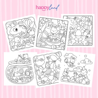 Bộ Tranh Tô Màu Fuzzy Wonderland 32 Tranh, Giấy dày 200gsm Quyển A4 A5, Phù Hợp Màu Marker, Acrylic, Chì Màu, Sáp Màu