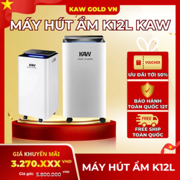 Máy Hút Ẩm Lọc Không Khí KAW K12L, Cho Phòng Có Diện Tích Lên Tới 100m2,Hút Ẩm Lọc Không Khí Nhà Cửa