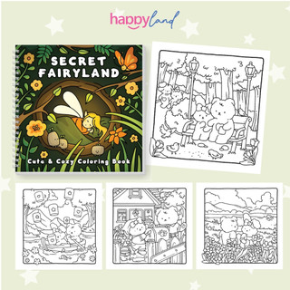 Bộ Tranh Tô Màu Secret Fairyland 32 Tranh, Giấy dày 200gsm Quyển A4 A5, Phù Hợp Màu Marker, Acrylic, Chì Màu, Sáp Màu