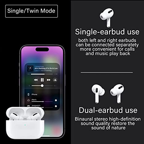 Tai nghe Bluetooth Pro3 Air4 （ANC45DB） Âm bass mạnh mẽ, hiệu ứng âm thanh không gian và kết nối tự động Định vị Đổi tên