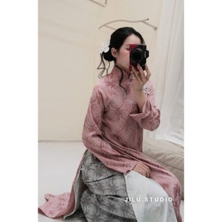 Siêu phẩm set áo dài cao cấp đủ màu hoạ tiết vân gấm đủ màu chị em mình diện tết sang chảnh xịn mịn - Baotrang.clothes