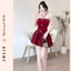 Đầm Nhung JOLIE Dáng Xòe Cúp Ngực Phối Dây Cổ Tiểu Thư Sang Chảnh Diện Tết