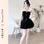 Đầm Nhung JOLIE Dáng Xòe Cúp Ngực Phối Dây Cổ Tiểu Thư Sang Chảnh Diện Tết
