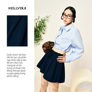 [KELLYBUI] Quần sooc xoè dáng váy cạp chun, phong cách thời trang nữ trẻ trung, năng động