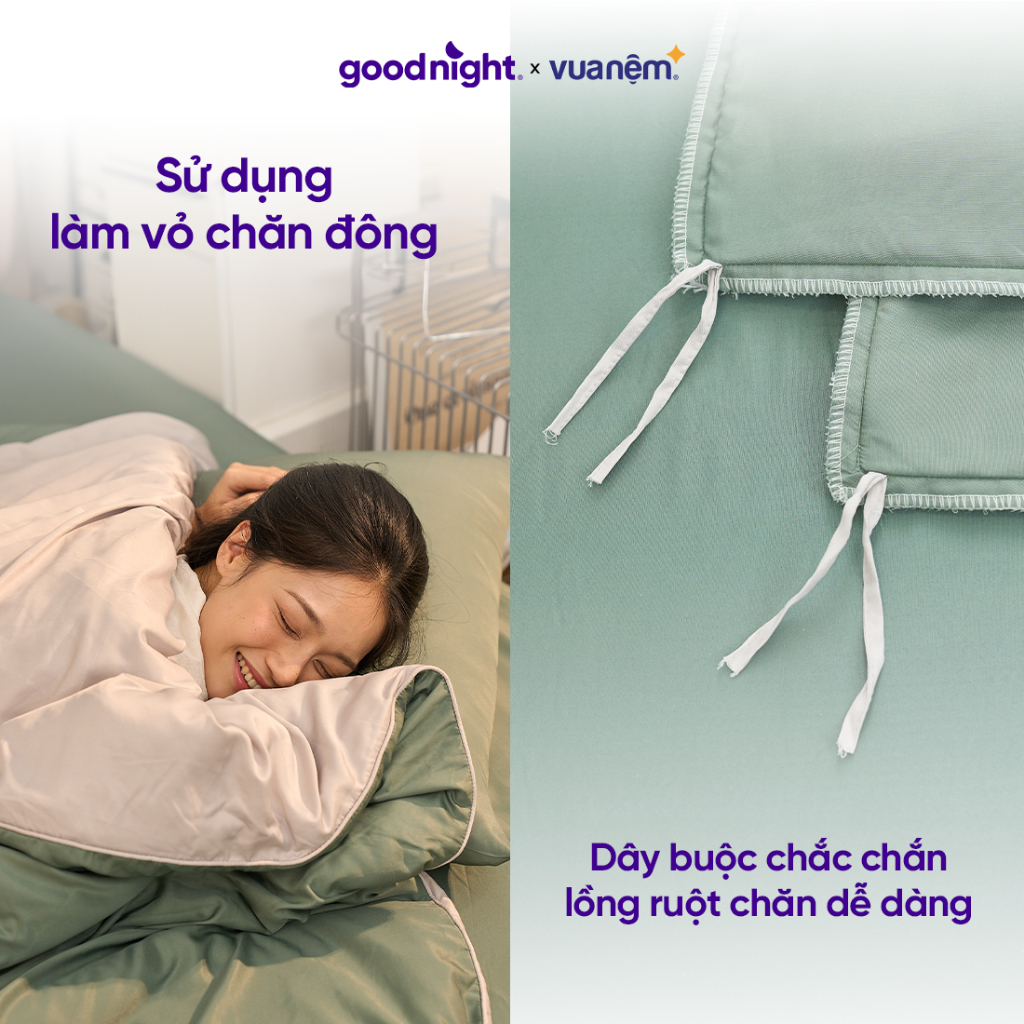 Vỏ chăn bông mùa đông Airsilk -Chăn tencel chần bông, Mền thu đông, Chăn siêu nhẹ 2mx2m2