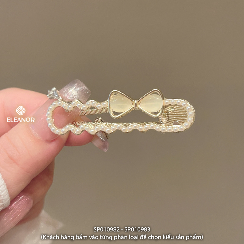 Kẹp tóc nữ Eleanor Accessories đính đá ngọc trai nhân tạo sang trọng phụ kiện tóc kẹp tóc mái 10982